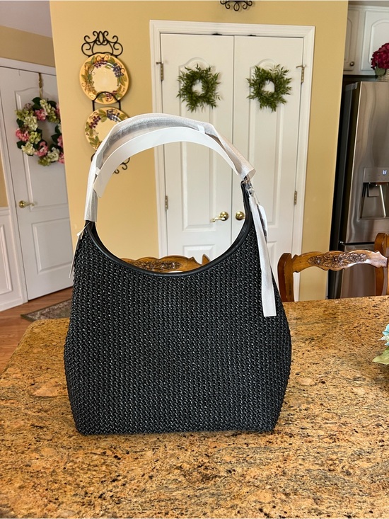 kate spade Handbags - Kate Spade Black Straw Shoulder Bag